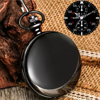 Гладкие Серебристые/черные кварцевые карманные часы, изысканный круглый циферблат дисплея 30 см, карманные часы с цепочкой и подвеской, сувенирные часы для мужчин и женщин