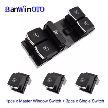 Главный выключатель стеклоподъемника, кнопка управления для VW Jetta Tiguan Golf GTI MK5 MK6 Passat B6 CC Seat Leon MK2 5ND 959 857 5ND 959857