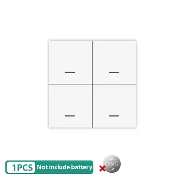 Gleco 4-бандовый беспроводной переключатель сцен ZigBee, настенный кнопочный контроллер, переключатель управления сценарием Tuya для приложения Smart Life