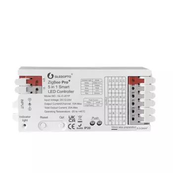 GLEDOPTO ZigBee 3.0 Pro+ 5 в 1 RGB-контроллер