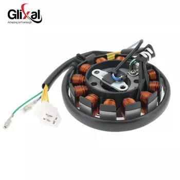 Glixal GY6 125cc 150cc 180cc 200cc 12 катушек DC статор магнето для китайского скутера мопеда ATV Go Kart Quads 152QMI 157QMJ двигатель