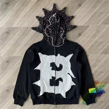 Glo Gang BLUTO BODY BAG вышитая Мужская Женская толстовка на молнии с капюшоном