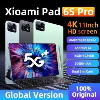 Глобальная версия, оригинальный планшет Pad 6S Pro, Android 14 Snapdragon 8 Gen 2, планшетный ПК, 22 ГБ + 2 ТБ, 5G, двойная SIM-карта, WIFI HD 4K Tablet