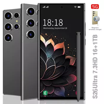 Глобальная версия S26 Ultr 5G Смартфон 7,3 дюйма 16 ГБ ОЗУ + 1024 ГБ ПЗУ Snapdragon 8 Gen 3, камера 108 МП Аккумулятор 7800 мАч Телефон Android