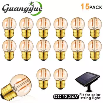 Grensk LED лампы E27 G40 янтарные 1Вт 12/24В