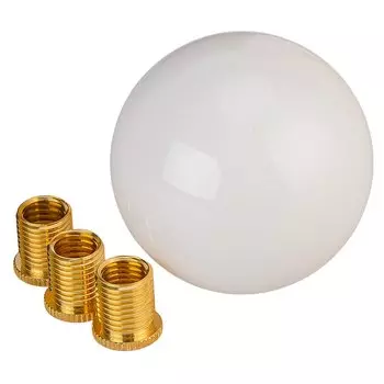 Глянцевая белая универсальная автомобильная ручка переключения передач, круглая шаровая головка M12x1,25