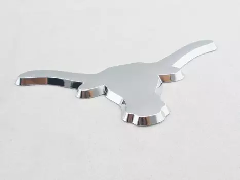 Глянцевая черная искусственная Голова Логотип Техасского университета 3D ABS Авто Наклейка супер клей