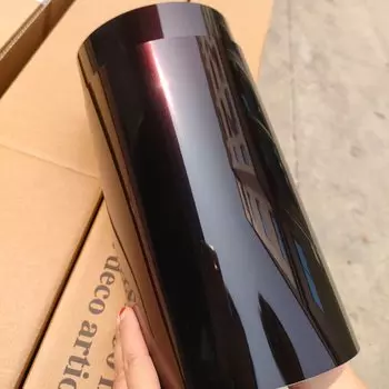 Глянцевая черная, красная виниловая пленка-хамелеон из ПЭТ, наклейки с краской для автомобиля, мотоцикла, наклейка для салона автомобиля, пленка для выпуска воздуха 50 см X 152 см