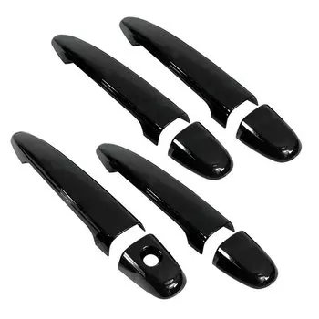 Глянцевая черная накладка на переднюю и заднюю левую и правую дверные ручки автомобиля, комплект отделки для Lexus GX470 SUV 2003 2004 2005 2006 2007 2008 2009