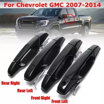 Глянцевые черные для Chevrolet GMC 2007-2014, передние и задние наружные дверные ручки, левая и правая 20828237/25890220/15915106/25890259