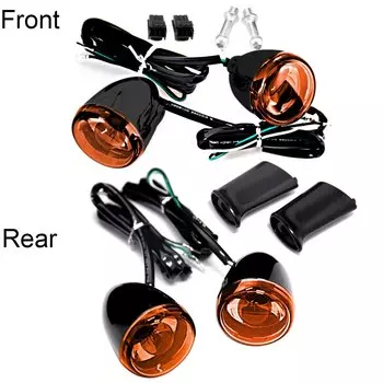 Глянцевые черные передние и задние указатели поворота для моделей Harley 2004-2022 Sportster 883 1200, 2020