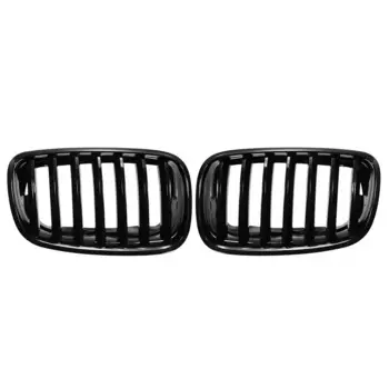Глянцевый черный автомобильный передний бампер, капот, спортивные решетки для почек, решетка для BMW E70 E71 X5 X6 2007-2013 51137157687 Гоночный гриль