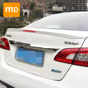 Глянцевый черный спойлер, крыло для 2012 Nissan Sylphy Sentra AMG, спойлер, верхние крылья, черный корпус, комплект, обновленные автомобильные аксессуары