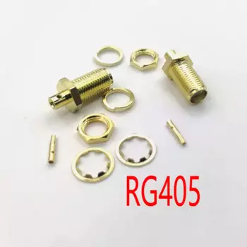 Гнездовой обжимной соединитель SMA для пайки RG405 0,086 дюйма, Полужесткий кабель