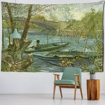 Гобелен Ван Гог Звездная Луна из полиэстера