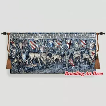 Гобелен Вердуре с оленями и щитами BROADING ART DECO 138x65 см