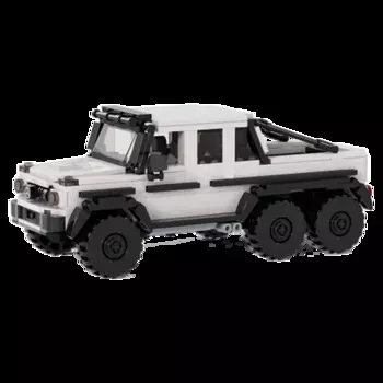 Gobrick MOC G63 6x6 и модель прицепа, кирпичи, внедорожник «сделай сам», модель внедорожника, спортивного автомобиля, набор строительных блоков, игрушки для взрослых, подарки
