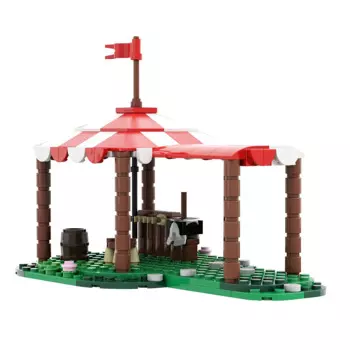 Gobrick MOC средневековая Knightss палатка «сделай сам» кирпичи военные палатки для кемпинга Набор строительных блоков обучающие игрушки для детей подарок на день рождения