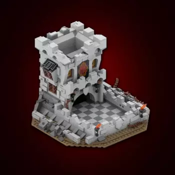 Gobricks MOC классическая игра Dungeons, игра в кости, модель башни, строительные блоки, скелет Dungeons, сито, башня, кирпичи, игрушка, детский подарок