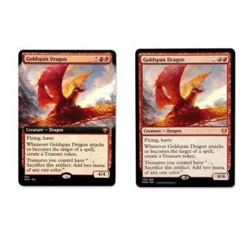 Goldspan Dragon (KHM) Holo Magic Proxys черная игра высшего качества прокси игральные карты сборная настольная игра торговые карты прокси