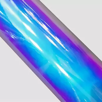 Голографическая Радужная Хромированная пленка для обмотки кузова автомобиля или мотоцикла, 20/30/50 см х 1,35 м, синяя/фиолетовая/зеленая, листы виниловых наклеек