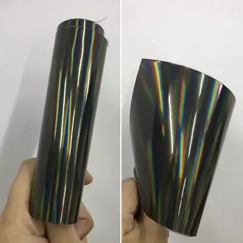 Голографические лазерные хромированные черные автомобильные наклейки, обмотка кузова автомобиля, виниловая пленка, лист черного цвета с фотоэлементами