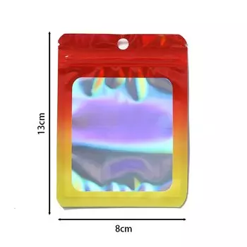 Голографические пластиковые пакеты с застежкой-молнией AGCFABS