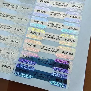 Голографические защитные наклейки XMYLNG со штрих-кодом, 100 шт.