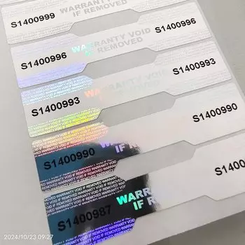 Голографические защитные пломбы XMYLNG 100 шт.