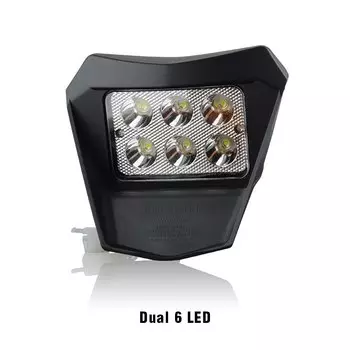 Головной фонарь для мотоцикла PowerZone, светильник фонарь обтекатель Supermoto для KTM EXC SXF MX, фара для велосипеда-внедорожника, эндуро, Головной фонарь