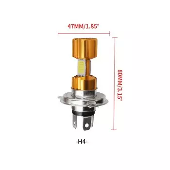 Головной Светодиодный фонарь для мотоцикла, H4 BA20D P15D, 3 COB, 12 В