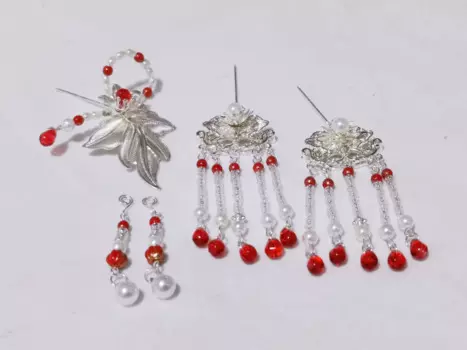 Головной убор 1/3 1/4 аксессуары для кукол BJD красно-белая Тиара заколка для волос Бесплатная доставка
