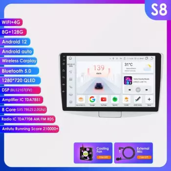 Головный блок Hizpo Android для Volkswagen VW Passat B7 2010-2015, автомобильный радиоприемник, мультимедийный видеоплеер, стерео Carplay, аудиоколонки