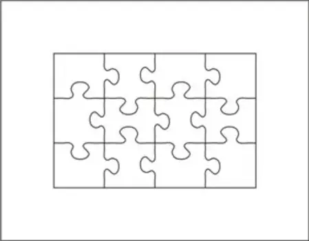 Головоломка-Штамп 4 "x 6"-12 шт.