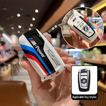 Гоночные наклейки из АБС-пластика, чехол для автомобильного ключа, чехол для BMW 520 F10 F30 F18 118i 320i F18 F22 F01 F06 F02 M3 M5, брелок с дистанционным управлением