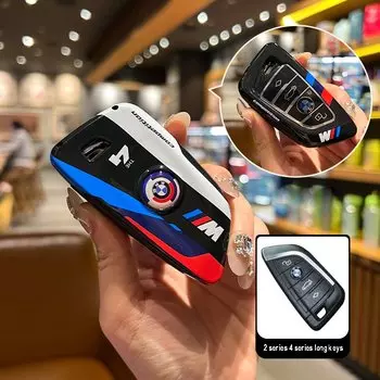 Гоночные наклейки из АБС-пластика, чехол для дистанционного ключа автомобиля, чехол для BMW M 2, 4 серии i4 G22 G23 G26 G42