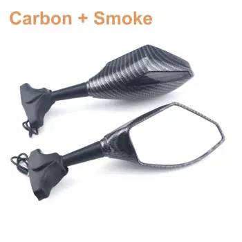 Гоночные зеркала заднего вида со светодиодными указателями поворота для Kawasaki Ninja 250R EX250 ZX250 Ninja300 EX300 Ninja400 EX400