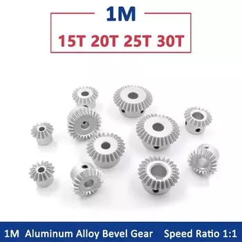 GooBetter коническая шестерня 90 градусов 15 20 25 30 зубьев 1 модуль алюминиевый сплав