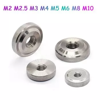 GooBetter тонкие гайки с накаткой из нержавеющей стали 303 M2 M2.5 M3 M4 M5 M6 M8 M10