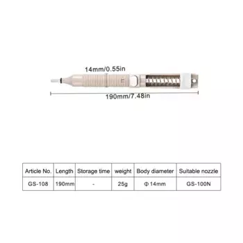 GOOT 1 шт. 330/275/190 мм оловоотсос прочный самоочищающийся вал припой и сварочный аксессуар GS-100/GS-104/GS-108