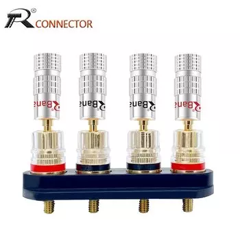 R L1001 Панельный разъем для бананового разъема 4 мм черный/красный