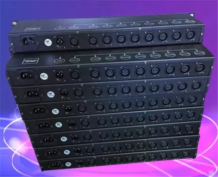 Горячая Распродажа 8 Way DMX512 усилитель сигнала, сцсветильник, DMX512 усилитель, распределитель сигналов DMX сценическое освещение
