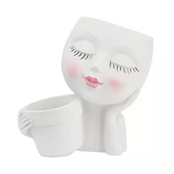 Горшок для цветов "Девушка" из канифоли