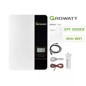 Готовый Growatt SPF 5000ES 5 кВт автономный солнечный инвертор, однофазный солнечный инвертор с чистой синусоидой 5000 Вт с Wi-Fi