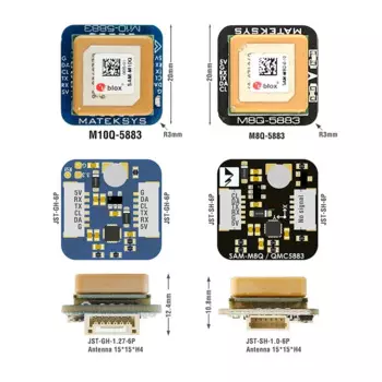 GPS-модуль MATEK M10Q-5883 GNSS, магнитный компас QMC5883L для радиоуправляемых летательных аппаратов, FPV дронов большого радиуса действия, запчасти «сделай сам», 20 х20 мм