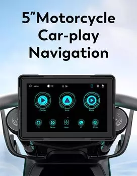 GPS-навигатор для мотоцикла, 5 дюймов, IPX8, водостойкий