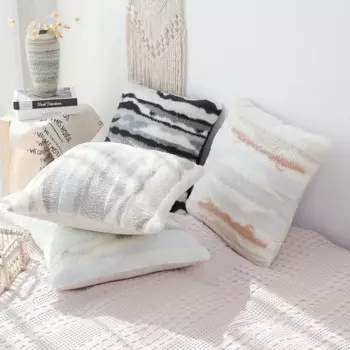 Декоративная наволочка CANIRICA серая плюш