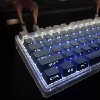 Градиентная прозрачная боковая печать букв Keycaps PBT OEM профиль Keycap двухцветная Dipping 61/64/68/82/84/87/98 механическая клавиатура