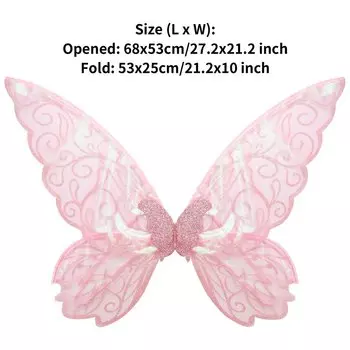 Градиентные прозрачные крылья бабочки для взрослых и детей