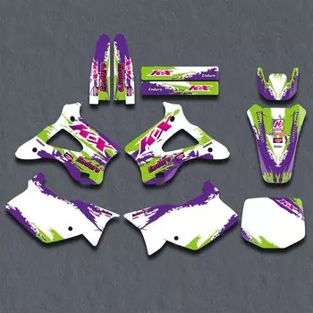 Графические фоновые наклейки для KAWASAKI KX125 KX250 KX 125 250 1994 1995 1996 1997 1998, комплект защитных наклеек для мотоцикла